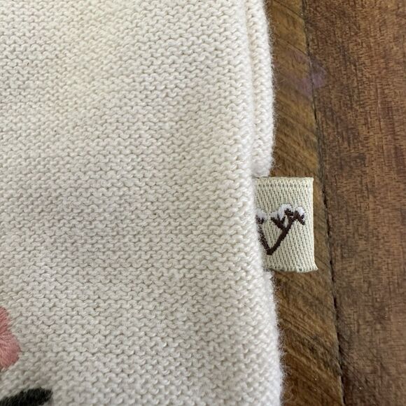 Viverano Organics Size 12-18 Month Mini Flowers Embroidered Cable Knit Overalls - Picture 6 of 8